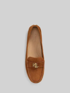 Lauren Ralph Lauren Barnsbury Suede Loafers Tan Brown Online