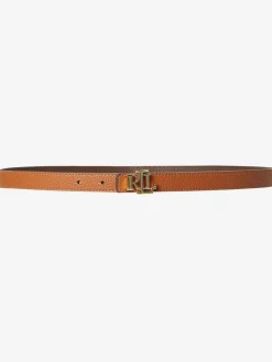 Lauren Ralph Lauren Tan Brown Reversible Monogram Belt