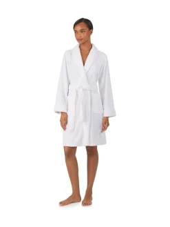 Lauren Ralph Lauren White Chenille So Soft L/S Shawl Collar Short Robe Online