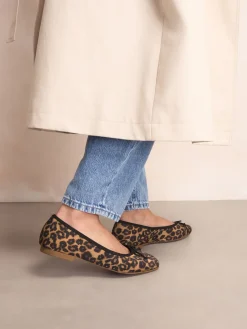 Next Leopard Animal Print Standard/Wide Fit Ballerinas Shoes New