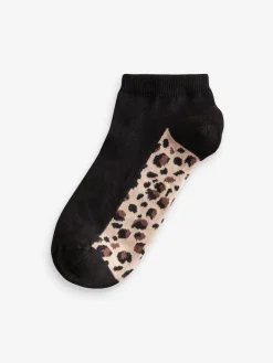 Next Leopard Footbed Trainers Socks 5 Pack Online