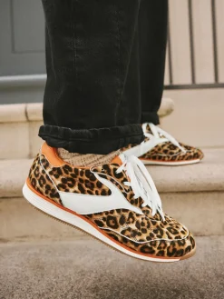 Next Leopard Forever Comfort Panel Detail Lace-Up Trainers Online