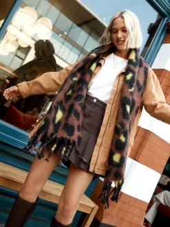 Next Leopard Print Heavyweight Blanket Scarf New