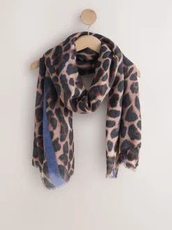 Next Leopard Print Lightweight Scarf