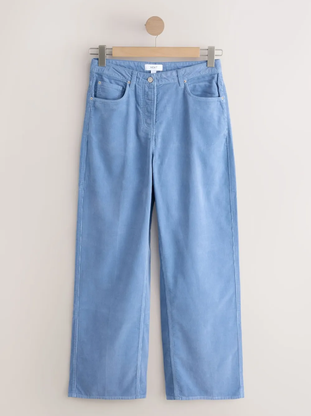 Next Cord Wide Leg Trousers Light Blue Hot
