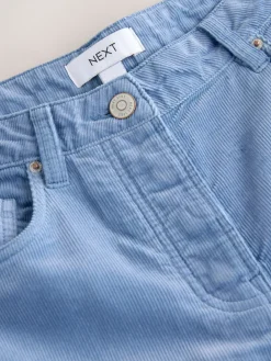 Next Cord Wide Leg Trousers Light Blue Hot