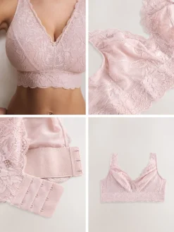 Next Non Pad Non Wire Total Support Lace Bra Light Pink Best