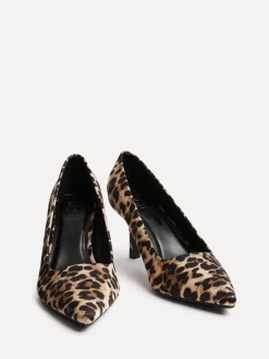 Linzi Wide Fit Aim Closed Court Stiletto Heels Animal Discount