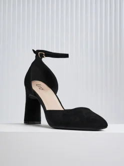 Linzi Corinne Square Toe Closed Back Heels Black Online