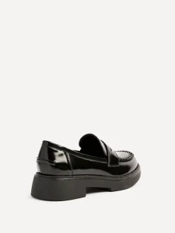Linzi Black Direction Chunky Loafers With Woven Detail Sale