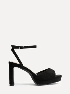 Linzi Diva Platform Block Heels Black