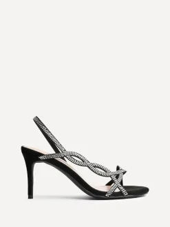 Linzi Black Kristina Diamante Slingback Stiletto Heels Best