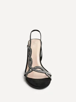 Linzi Black Kristina Diamante Slingback Stiletto Heels Best