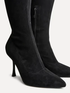 Linzi Black Laney High Leg Stiletto Stretch Boots Sale