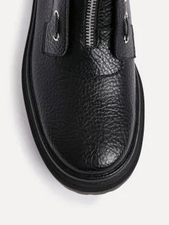 Linzi Black Launch Military Boots With Front Zip Detail Online