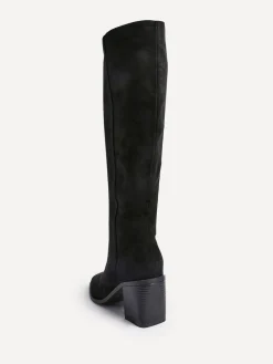 Linzi Levine Block Heeled High Leg Boots Black Best