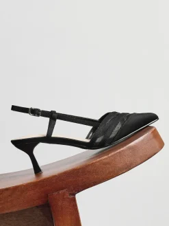 Linzi Milan Mesh Court Heels Black Best