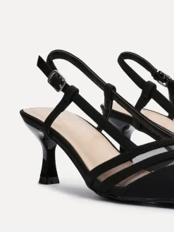 Linzi Milan Mesh Court Heels Black Best