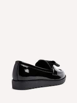 Linzi Black Noble Classic Slip-On Loafers With Bow Detail Hot