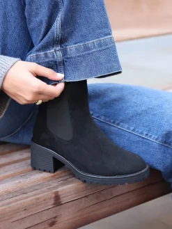 Linzi Path Block Heel Chelsea Boots Black Online