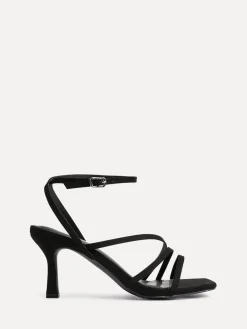 Linzi Reflect Wide Fit Strappy Heeled Sandals Black