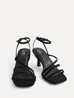 Linzi Reflect Wide Fit Strappy Heeled Sandals Black