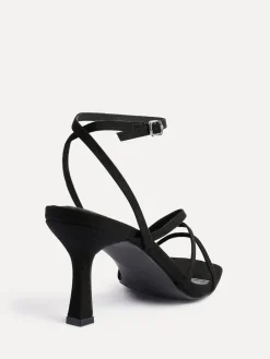 Linzi Reflect Wide Fit Strappy Heeled Sandals Black