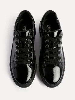 Linzi Black Reset Lace-Up Flatform Trainers New