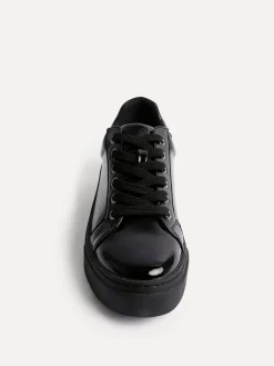 Linzi Black Reset Lace-Up Flatform Trainers New