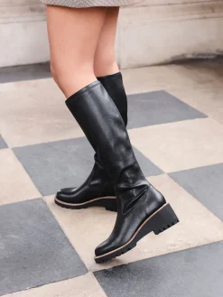 Linzi Resist Stretch High Leg Wedge Boots Black Online