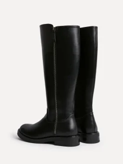 Linzi Black Roam High Leg Boots With Double Zip Detail Online