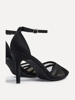 Linzi Siobhan Mesh Closed Back Court Heels Black Online