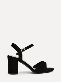 Linzi Soul Open Back Barely There Block Heel Sandals Black Sale