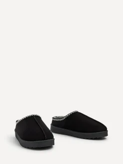Linzi Tana Faux Suede Slip-On Slippers Black Sale