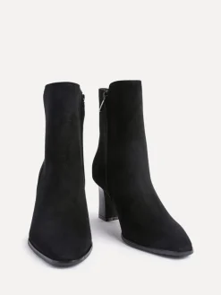 Linzi Thorn Stacked Block Heel Ankle Boots Black Outlet