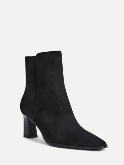 Linzi Thorn Stacked Block Heel Ankle Boots Black Outlet