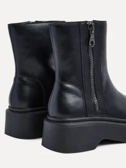 Linzi Valley Platform Ankle Boots With Side Zip Detail Black Hot
