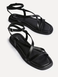 Linzi Valor Strappy Gladiator Flat Sandals Black Online