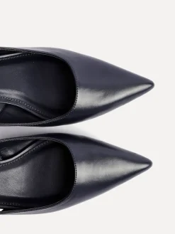 Linzi Elvira Kitten Heel Slingback Courts Blue Sale