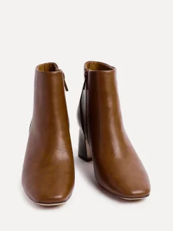 Linzi Brown Cove Comfort Block Heeled Ankle Boot Hot