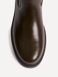 Linzi Hyland High Leg Wedges Boots Brown Hot