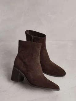 Linzi Brown Orlando Block Heeled Ankle Boots Best