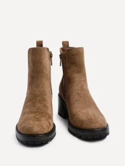 Linzi Path Block Heel Chelsea Boots Brown Best