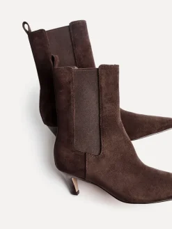 Linzi Ritual Kitten Heeled Chelsea Boots Brown