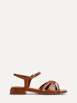 Linzi Brown Zenna Strappy Mini Heeled Sandals Sale