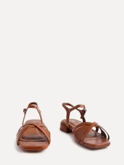 Linzi Brown Zenna Strappy Mini Heeled Sandals Sale
