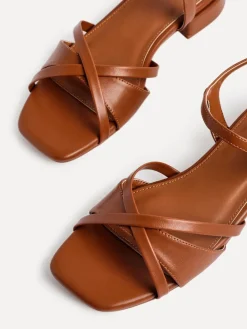 Linzi Brown Zenna Strappy Mini Heeled Sandals Sale