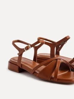 Linzi Brown Zenna Strappy Mini Heeled Sandals Sale