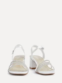 Linzi Cream Bridal Wide Fit Mariah Open Back Heels With Diamante Triple Front Online