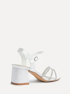 Linzi Cream Bridal Wide Fit Mariah Open Back Heels With Diamante Triple Front Online